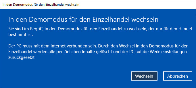 Windows 10 in den Demo Modus wechseln » beyond.lol