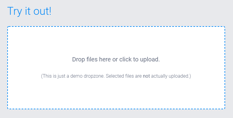 DropZoneJS – FileUpload via Drag n Drop