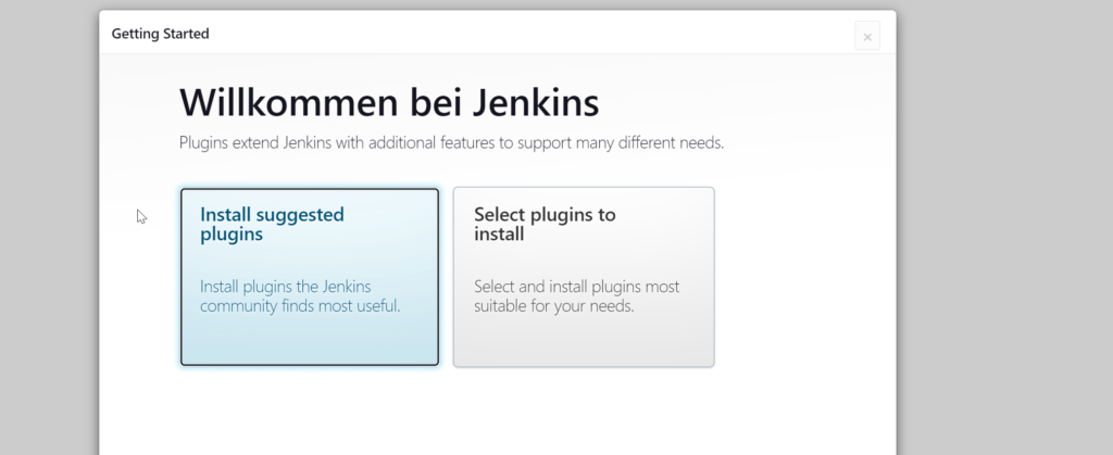 Pluginauswahl für die Installation von Jenkins – Installation auf Ubuntu 22